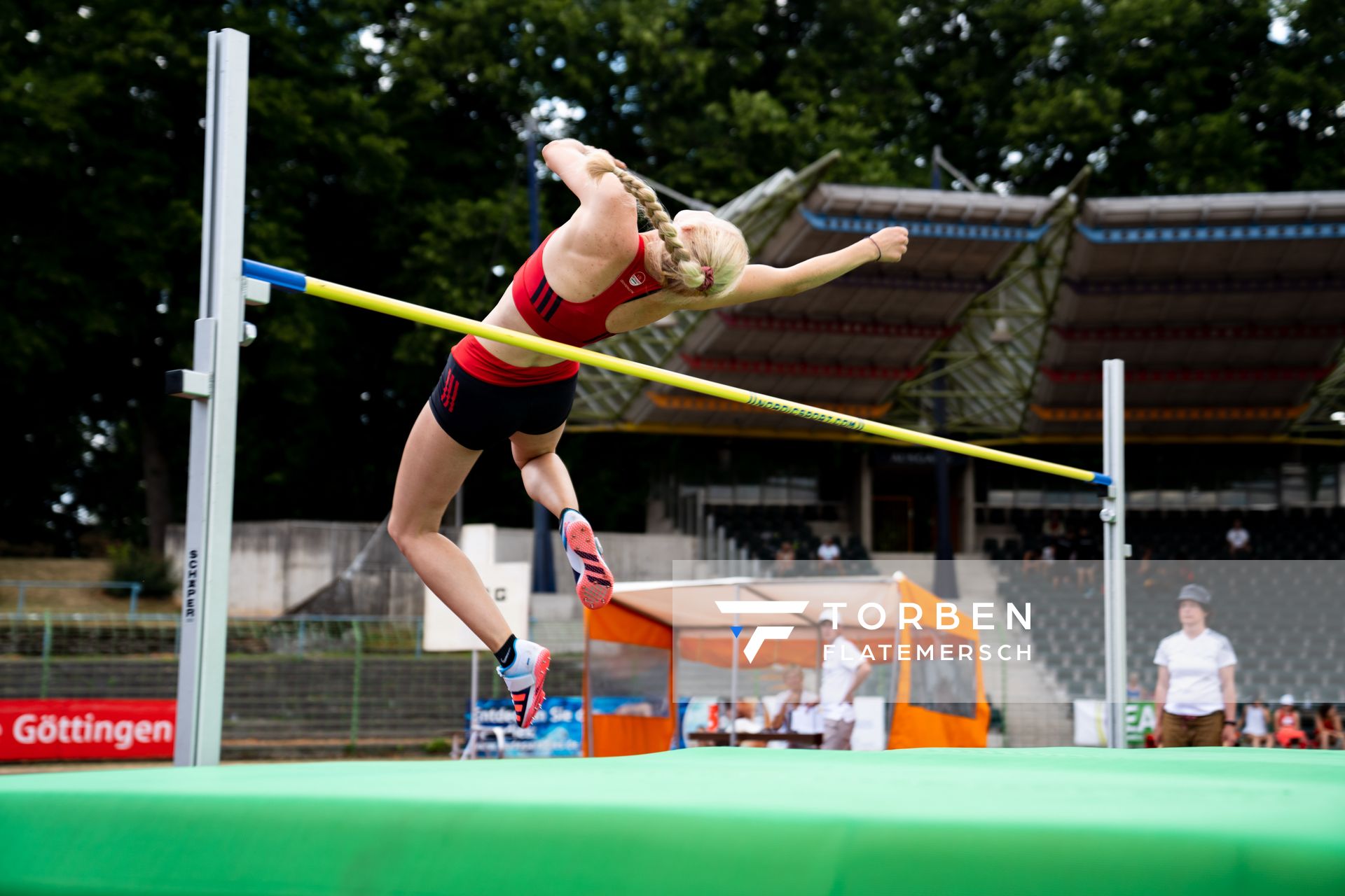 Jelde Jakob (VfL Eintracht Hannover) im Hochsprung am 03.07.2022 waehrend den NLV+BLV Leichtathletik-Landesmeisterschaften im Jahnstadion in Goettingen (Tag 1)